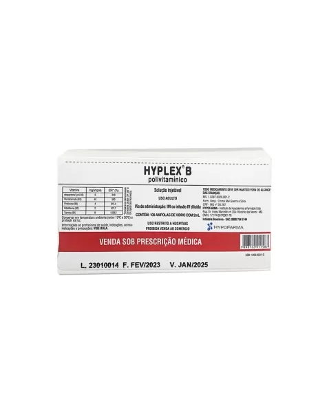 HYPLEX - COMPLEXO B 2ML C/100AMP (12)