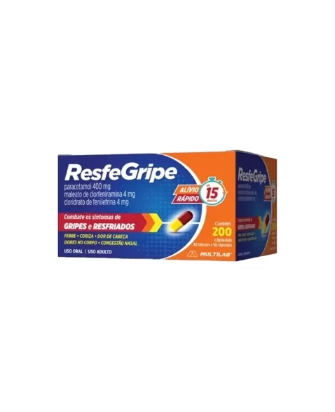 RESFEGRIPE-FENILEF+CLORF+PARAC 20X10CAPS (120)