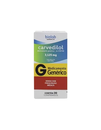 CARVEDILOL 3,125MG 30COMP