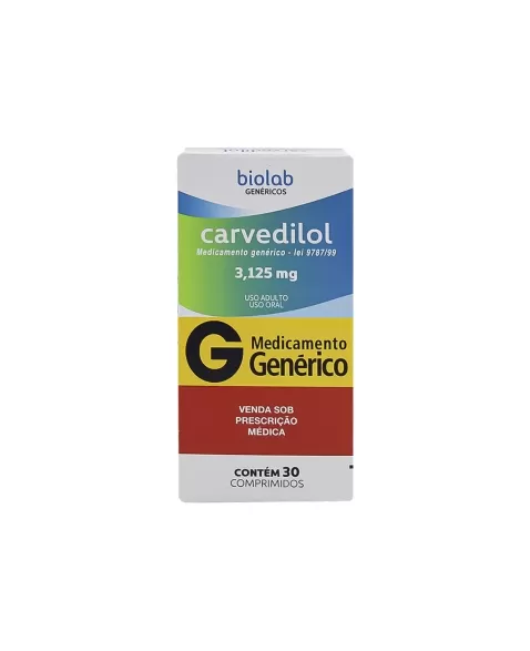 CARVEDILOL 3,125MG 30COMP