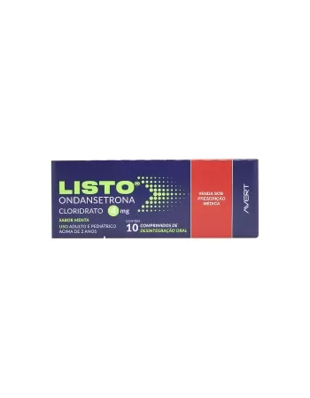 LISTO MENTA - CLOR DE ONDANSETRONA 4MG 10COMP