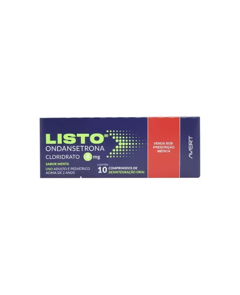 LISTO MENTA - CLOR DE ONDANSETRONA 4MG 10COMP