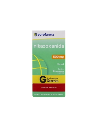 NITAZOXANIDA 500MG 06 COMP