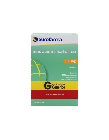 AAS - ACIDO ACETILSALICILICO 100MG ADULTO 30COMP