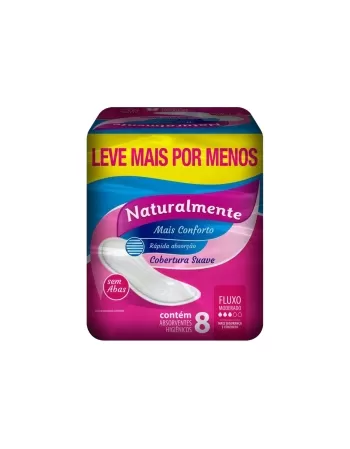 ABSORVENTE INT S/ ABAS SUAVE PCT C/8 (NATUR)