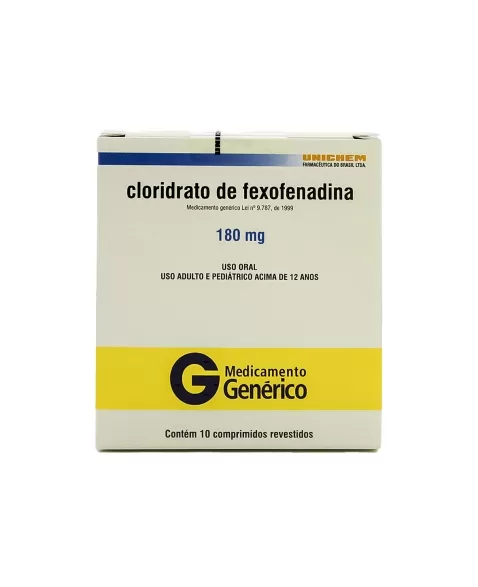 CLORIDRATO DE FEXOFENADINA 180MG 10UND