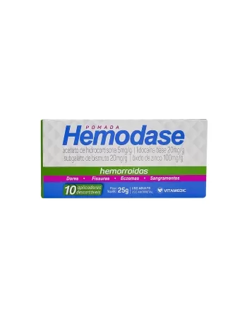 HEMODASE POM 25G C/ 10 APLIC