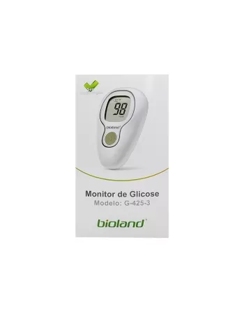 KIT GLICOSIMETRO MOD G-425-3 BRANCO C/25 TIRAS