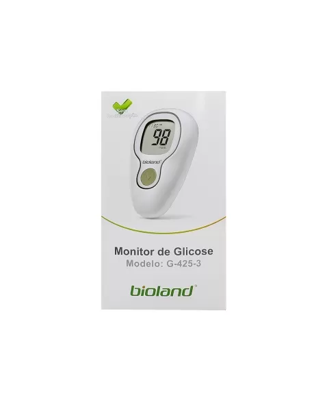 KIT GLICOSIMETRO MOD G-425-3 BRANCO C/25 TIRAS