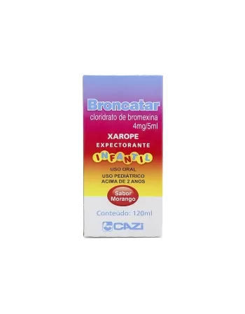 BRONCATAR - CLOR BROMEXINA INF 4MG/5ML 120ML