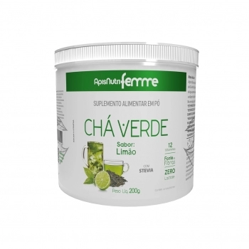 CHÁ VERDE- C/ STEVIA SABOR LIMAO 200G