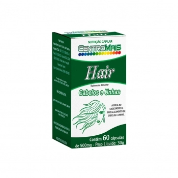 CENTRO MAIS HAIR CABELOS&UNHAS 500MG 60CAPS