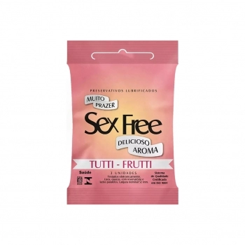 PRESERVATIVO SEXFREE TUTTI - FRUTTI 03UNID (48)