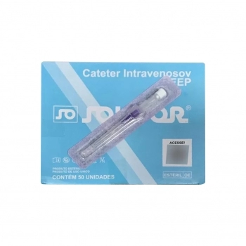 CATETER INTRAV PERIFERICO 22G TEFLON AZUL(100)