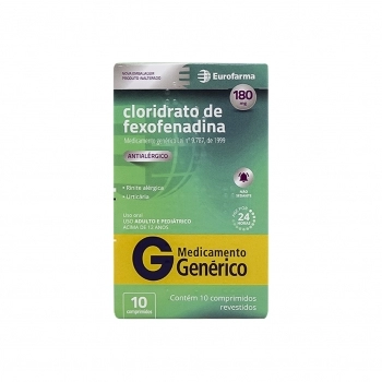 CLOR FEXOFENADINA 180MG 10COMP