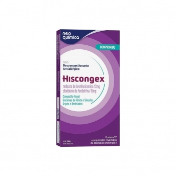 HISCONGEX -BRONFENIRAMINA 12MG+FENILEFRINA 15MG 12COMP