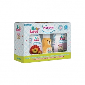 KIT SUAVE NEUTRO BEBE LOVE (SH 250ML+COND 230ML+COLONIA 30ML)