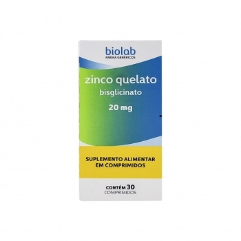 ZINCO QUELATO 20MG 30COMP
