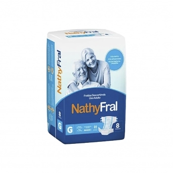 FRALDA NATHYFRAL ADULTO TAM G C/8UND(12)