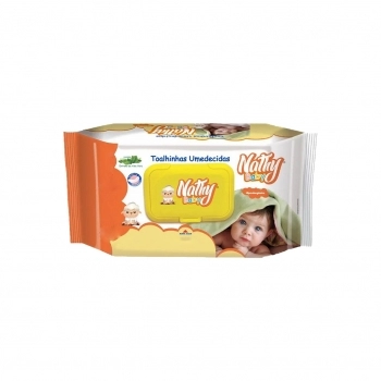 TOALHAS UMEDECIDAS NATHYBABY C/ TAMPA FLIPTOP 48UNID (12)