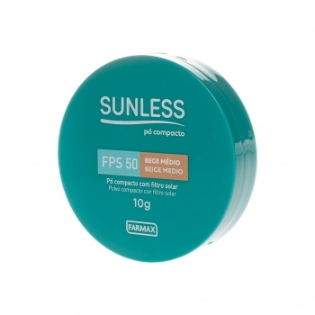 PO COMPACTO C/FILTRO SOLAR FPS 50 BEGE MEDIO SUNLESS 10G