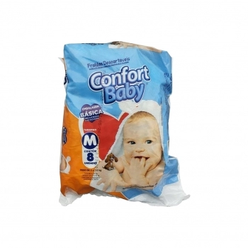 FRALDA CONFORT BABY BASICA M 08UNID (20)