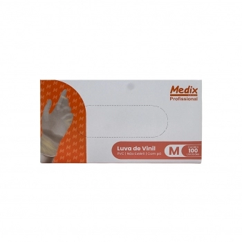 LUVA VINIL USO GERAL C/PO TAM M 100UND