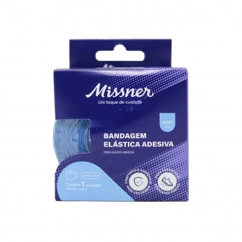 BANDAGEM ELASTICA ADESIVA 5CMX5M AZUL