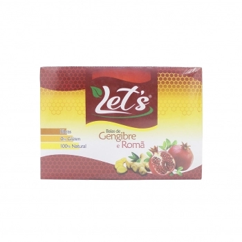 BALA GENGIBRE E ROMÃ LET´S 40G C/12PCS