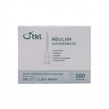 AGULHA HIPODERMICA 40X1,2 18G (100)