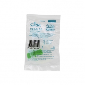 ESCALPE 21G POLYBAG SIMP CONEC VERDE LUER UNIV (100)