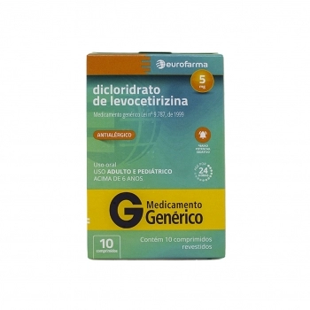 DICLORIDRATO LEVOCETIRIZINA 5MG 10COMP
