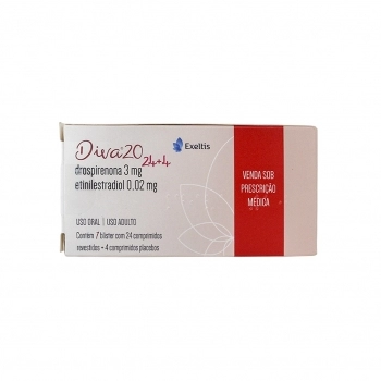 DIVA20 -DROSPIRENONA+ETINILESTRADIOL C/24+4 COMP