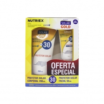 KIT PROTETOR SOLAR GOLD FPS30 200ML+PROT SOLAR FACIAL FPS 30 50ML