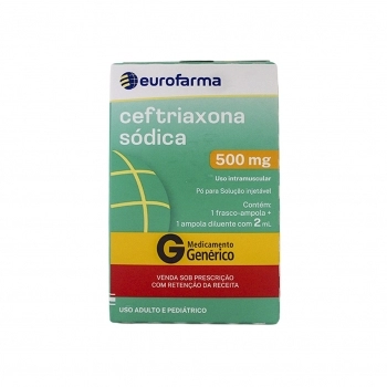 CEFTRIAXONA 500MG IM FA+DIL