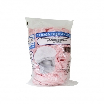 TOUCA DESCARTAVEL ROSA C/100(25)