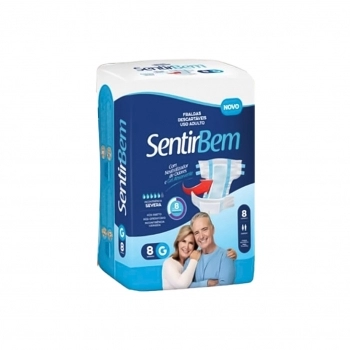 FRALDA SENTIRBEM ADULTO TAM G C/8UND(12)