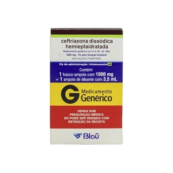 CEFTRIAXONA 500MG PO INJ+AMP DIL 2ML(60)
