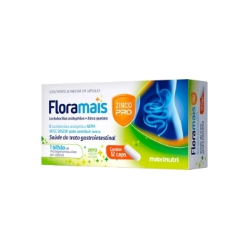 FLORAMAIS ZINCO - L ACIDOPHILUS+ZINCO 12CAPS(12)