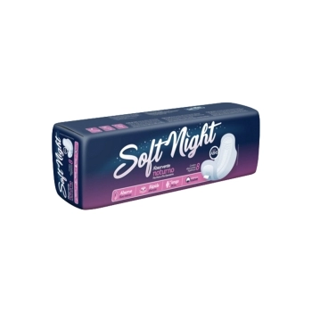 ABSORVENTE NOTURNO SOFT NIGHT C/ABAS 10UN