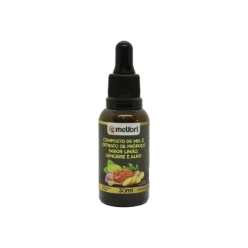 COMPOSTO DE MEL,EXTRATO DE PROPOLIS LIMAO,GENGIBRE,ALHO, 30ML