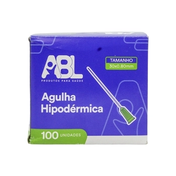 AGULHA HIPODERMICA 0,8X30 100UND