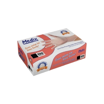 LUVA PROCED.VINIL C/PO TAM M C/100